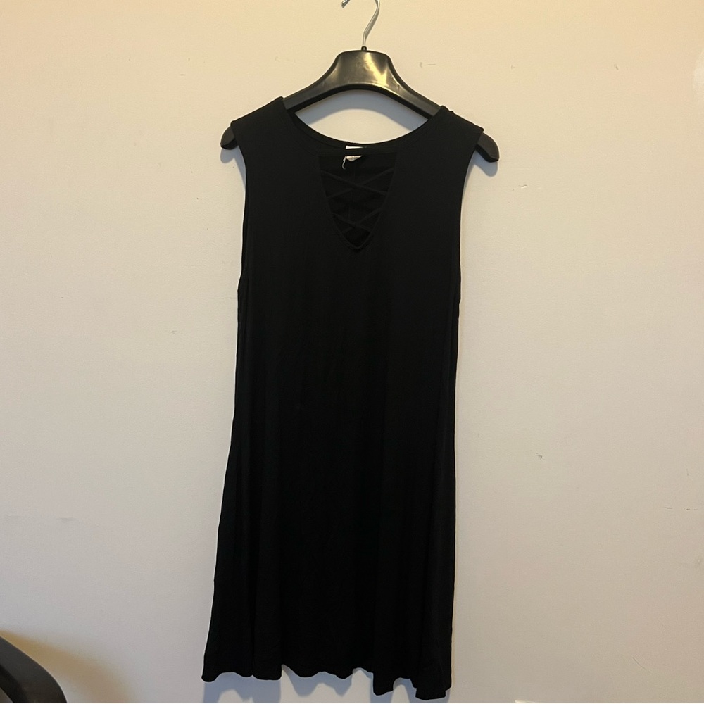 Black Crisscross-Front Dress